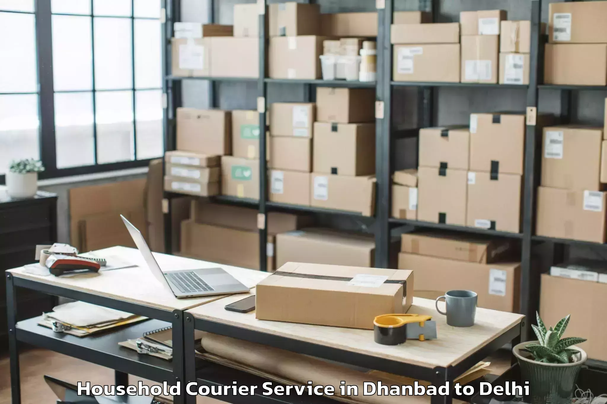 Efficient Dhanbad to Parsvnath Mall Akshardham Household Courier